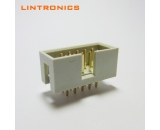 2.54mm male header box shrouded THT gray grey