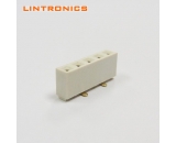 2.54 female header low profile vertical white natural colour